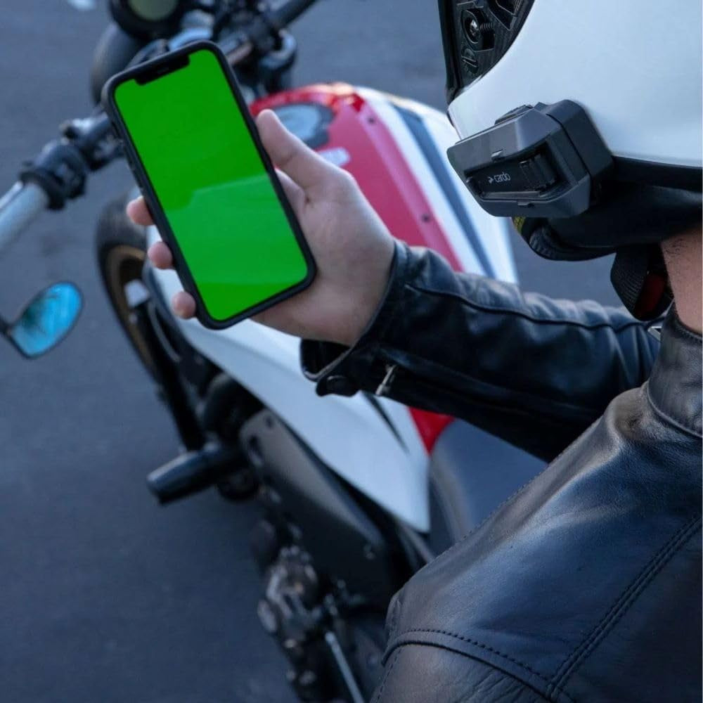 PACKTALK Edge Motorcycle Bluetooth Communication System Headset Intercom - Dual Pack, Black