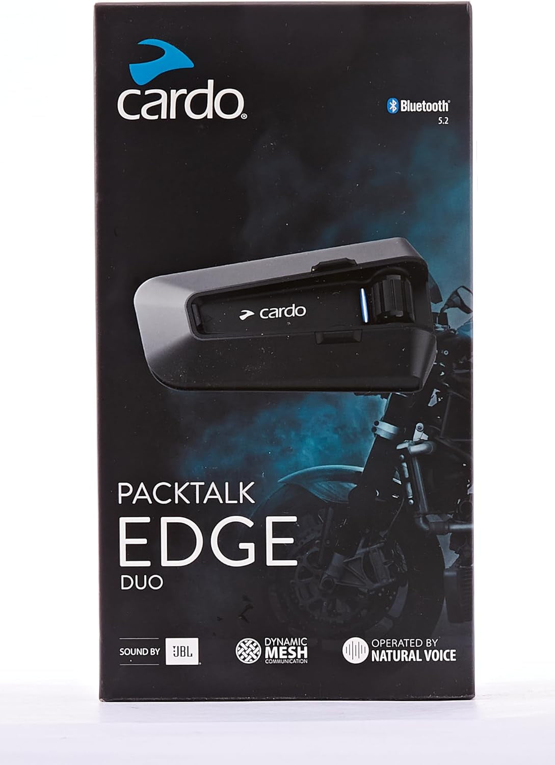 PACKTALK Edge Motorcycle Bluetooth Communication System Headset Intercom - Dual Pack, Black