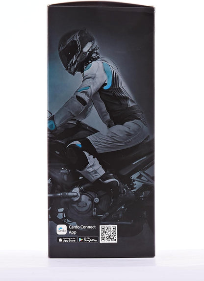PACKTALK Edge Motorcycle Bluetooth Communication System Headset Intercom - Dual Pack, Black