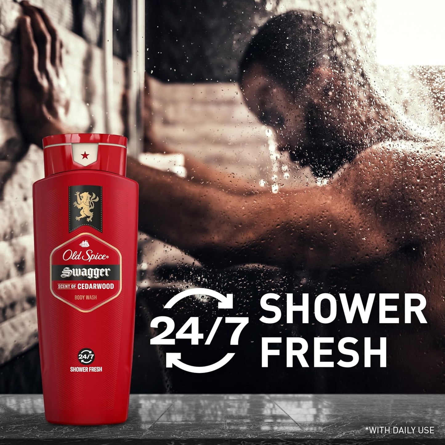 Men'S Body Wash Swagger Scent, 24/7 Shower Freshness, 16 Fl Oz (Pack of 4)