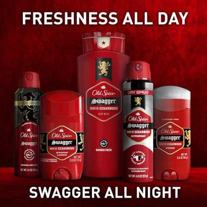 Men'S Body Wash Swagger Scent, 24/7 Shower Freshness, 16 Fl Oz (Pack of 4)